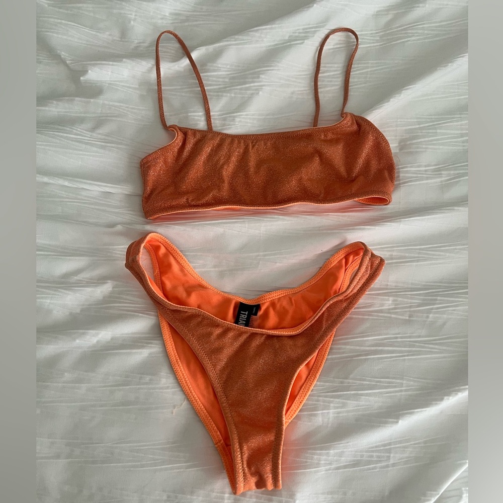 Orange Triangl Bikini Set